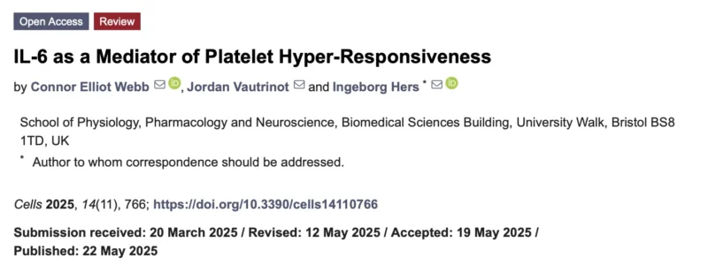 Connor Webb: IL-6 as a Primer of Platelet Hyperresponsiveness