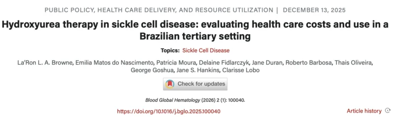 La'Ron Browne: Balancing Clinical Benefits and Healthcare Costs in Hydroxyurea Management of SCD in Brazil