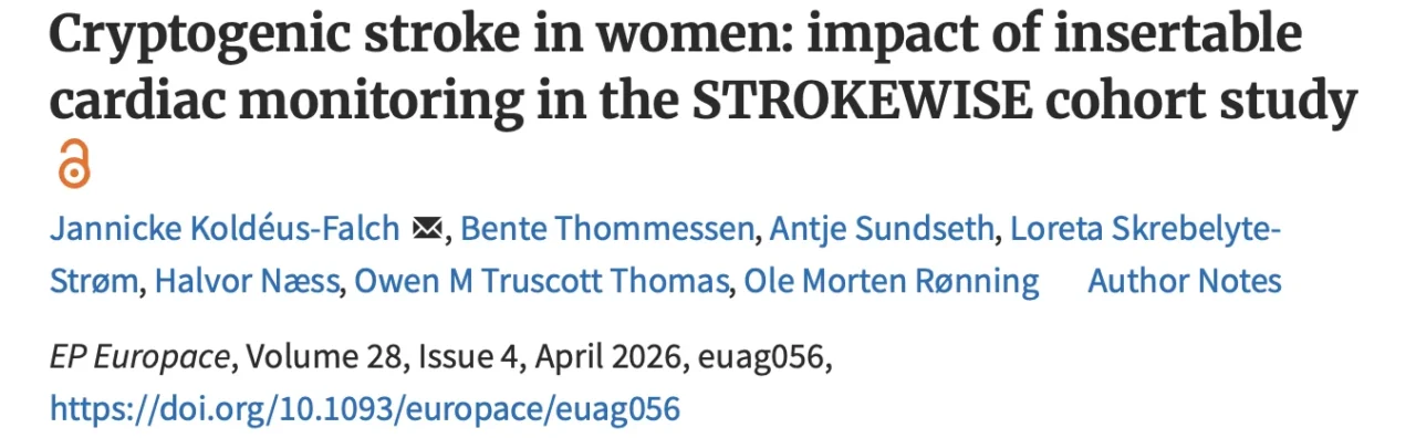 Jannicke Koldéus-Falch: Advances from the STROKEWISE Study in Secondary Stroke Prevention