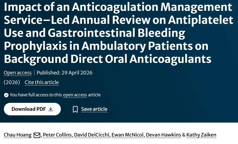 Chau Hoang: Improving Safety in Patients Receiving Direct Oral Anticoagulants