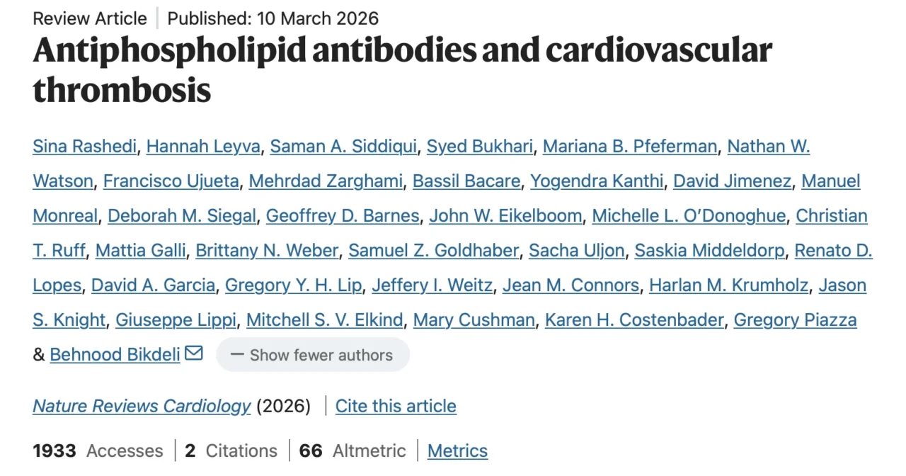 Shashank Joshi: Antiphospholipid Antibodies and Risk of Thrombotic Cardiovascular Events