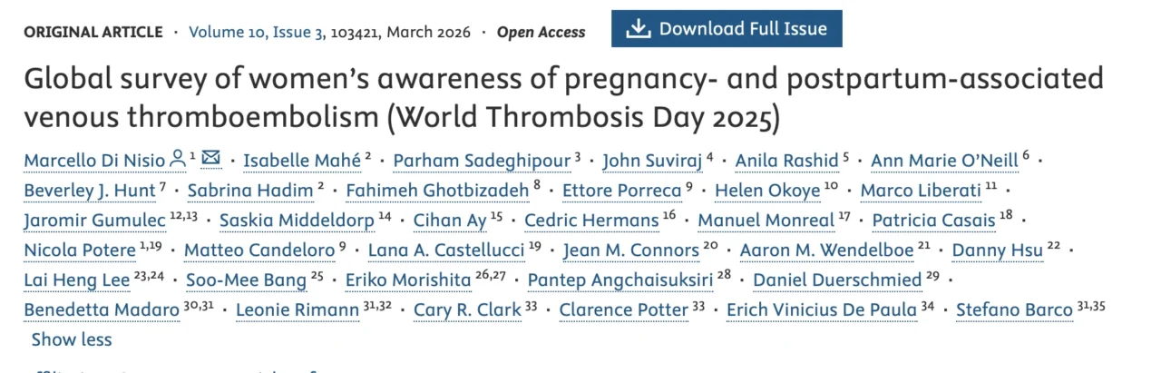 Danny Hsu: Global Maternal VTE Awareness and Opportunities for Prevention