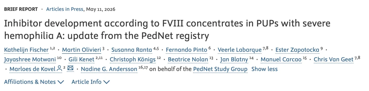 Karl Egan: PEDNET Registry Insights Into Inhibitor Development in Severe Haemophilia A