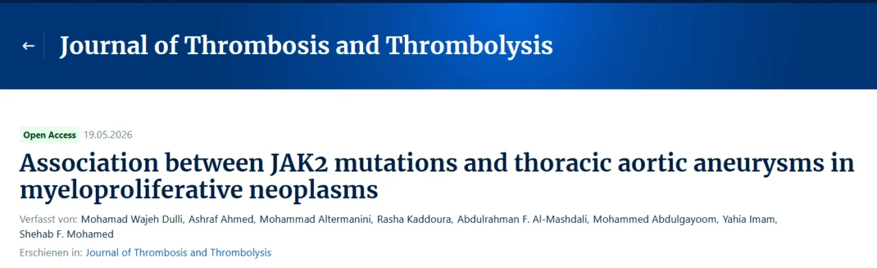 Shehab Mohamed: Exploring the Emerging Link Between JAK2 Mutations and Thoracic Aortic Aneurysms 1 Shehab Mohamed