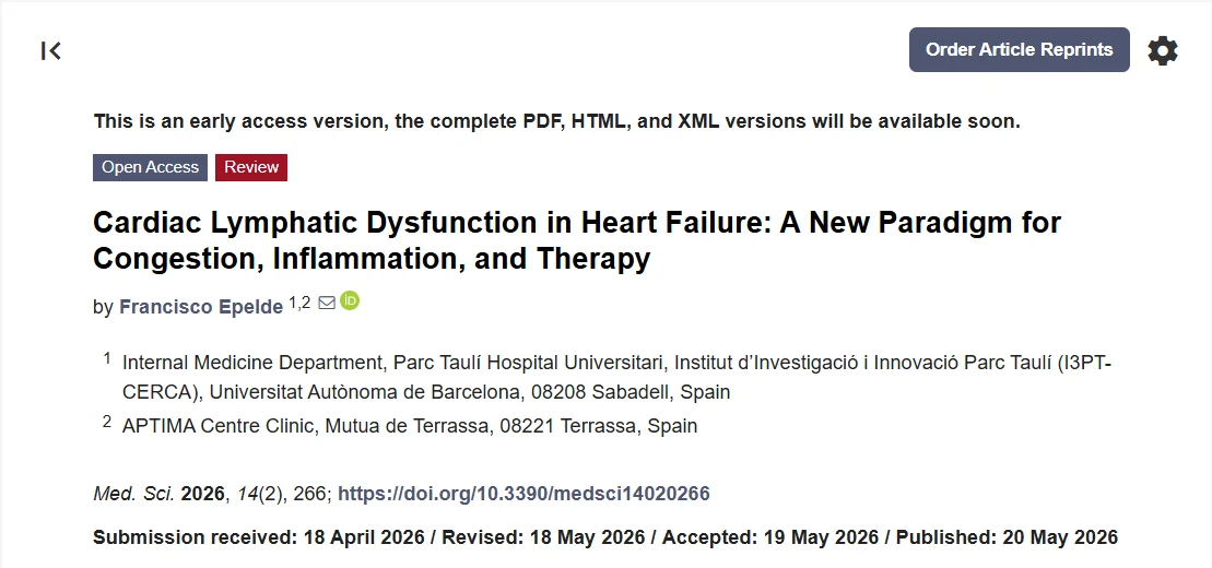 Francisco Epelde: Cardiac Lymphatic System as an Active Regulator of Myocardial Homeostasis 1 Francisco Epelde