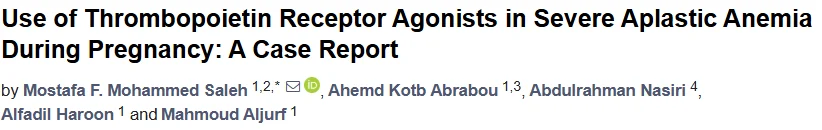 Abdulrahman Nasiri: Managing Refractory Severe Aplastic Anemia During Pregnancy 1 Abdulrahman Nasiri: Managing Refractory Severe Aplastic Anemia During Pregnancy