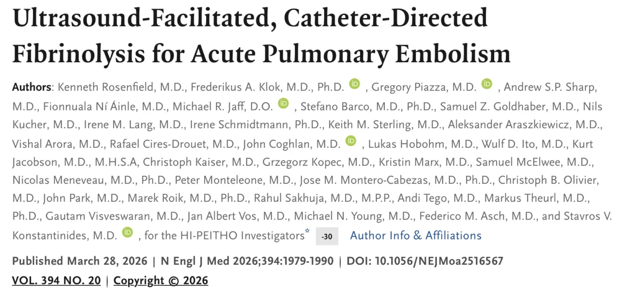 Ben Creagh-Brown: How Should HI-PEITHO Influence the Management of Intermediate-Risk Pulmonary Embolism?