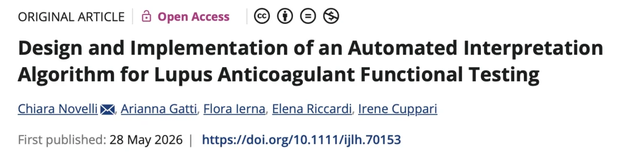 Chiara Novelli: Are We Validating Laboratory Algorithms as Rigorously as We Validate Laboratory Tests? 1 Chiara Novelli: Are We Validating Laboratory Algorithms as Rigorously as We Validate Laboratory Tests?