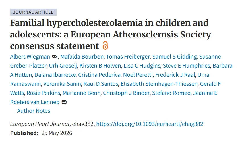 New EAS Consensus Highlights Advances in Pediatric FH Care