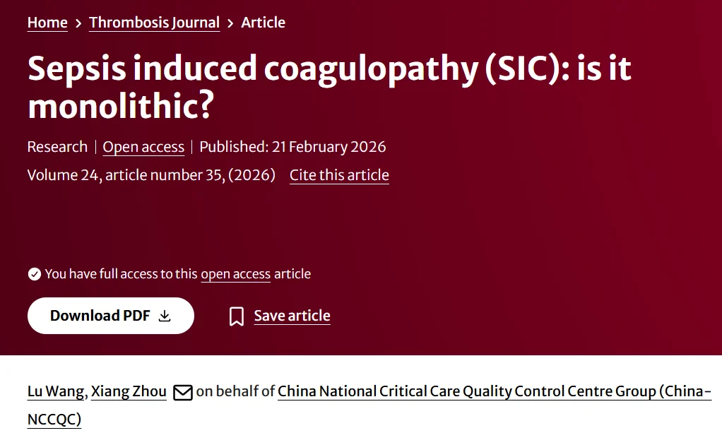 Chokri Ben Lamine: Sepsis Induced Coagulopathy Is Not a Single Disease Phenotype