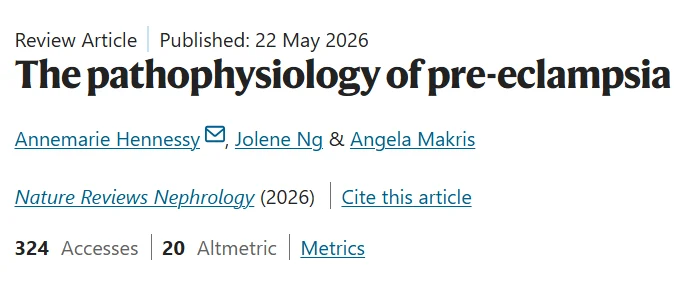 Jolene Ng: New Review Explores the Pathophysiology of Pre-Eclampsia 1 Jolene Ng: New Review Explores the Pathophysiology of Pre-Eclampsia