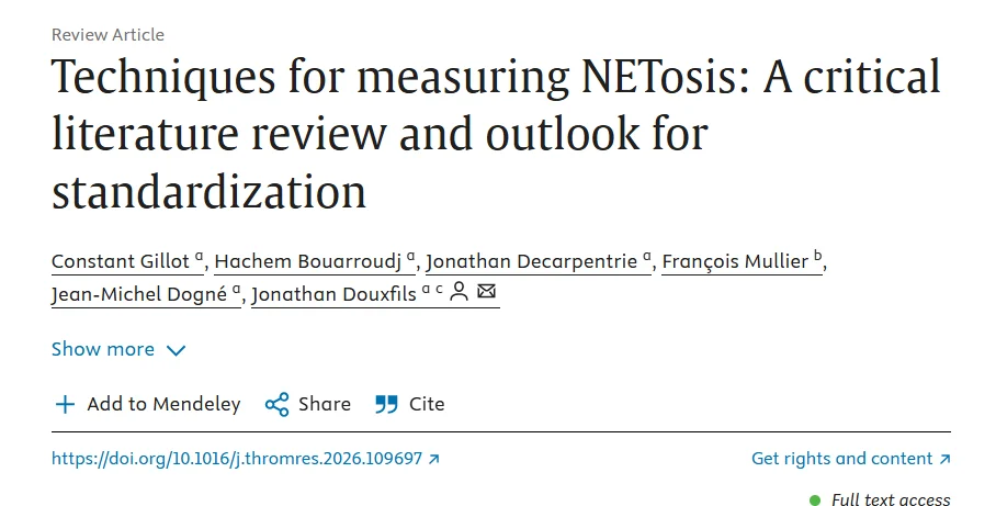 Jonathan Douxfils: Why Measuring NETosis Remains a Major Challenge in Translational Research