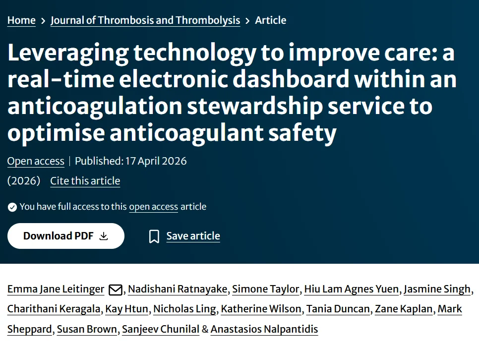 Nadishani Ratnayake: Supporting Safer Anticoagulation Care With Digital Tools