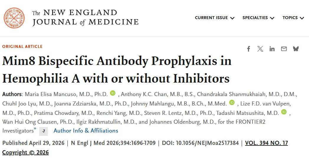 A New Era in Hemophilia A Prophylaxis - NEJM
