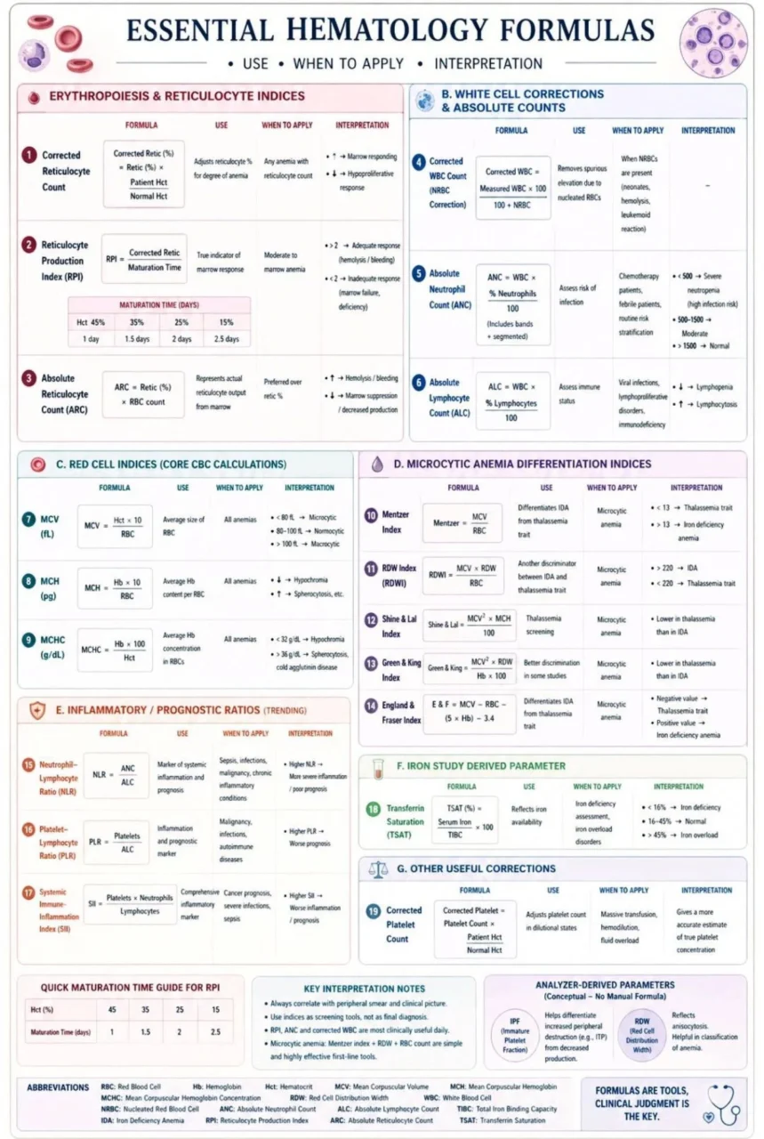 Smitirupa Mishra: Hematology Formulas Made Simple, Structured, And Useful For Everyday Clinical Practice