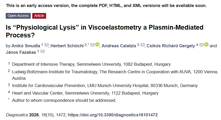 Andreas Calatzis: Clot Retraction and Lysis in Viscoelastometry Explained
