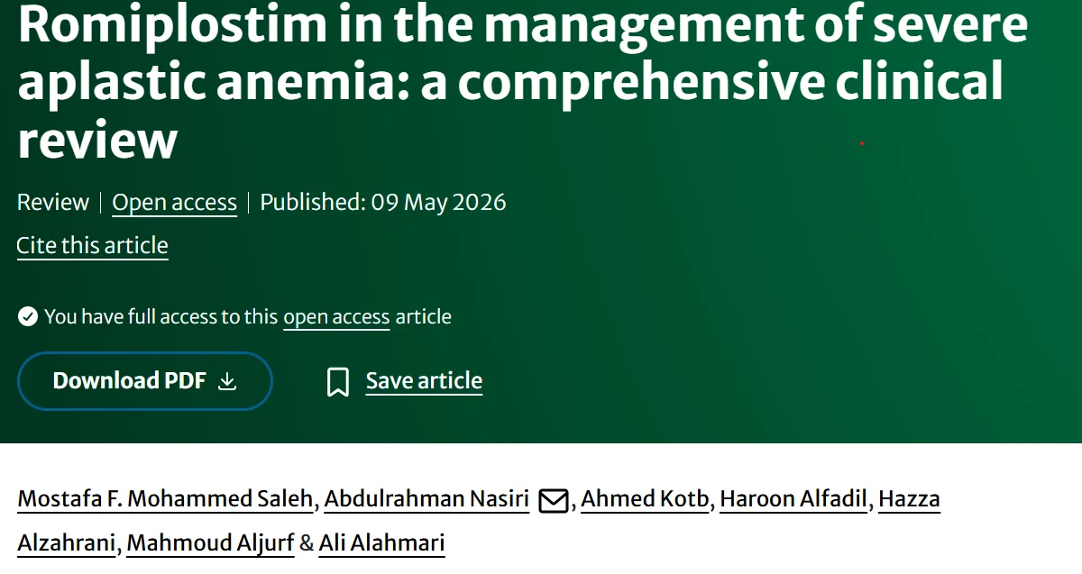 Abdulrahman Nasiri: The Evolving Role of Romiplostim in SAA