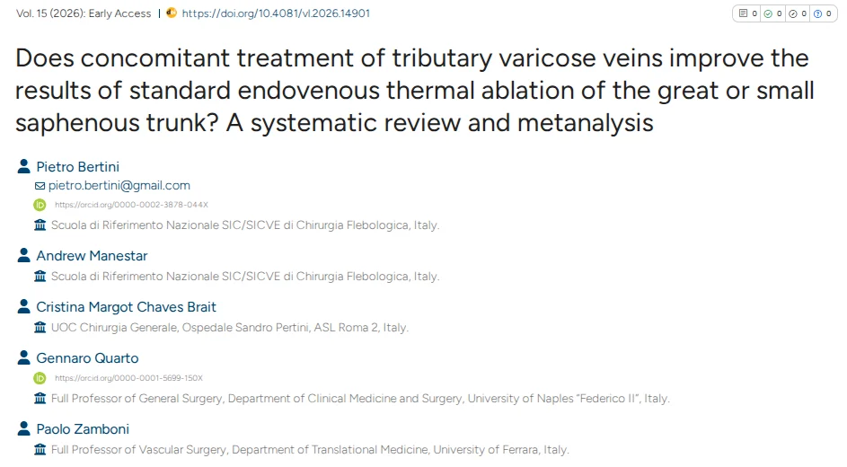 Paolo Zamboni։ Endothermal Ablation Alone Is Not Enough for Optimal Results