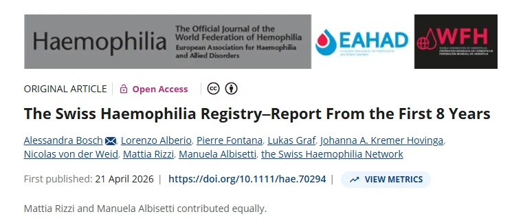 Alessandra Bosch: First Comprehensive Swiss Haemophilia Registry Report Now Published