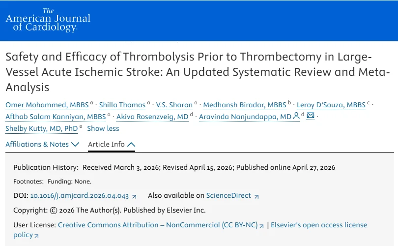 Omer Mohammed: Functional Benefits and Bleeding Risks in Stroke Bridging Therapy