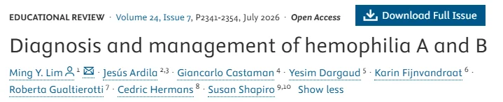 A Comprehensive Review of Hemophilia A and B - Journal of Thrombosis and Haemostasis 1 Journal of Thrombosis and Haemostasis
