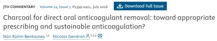 Nicolas Gendron: Do We Really Need All These Hemostasis Tests in Patients on DOACs? 1 Nicolas Gendron