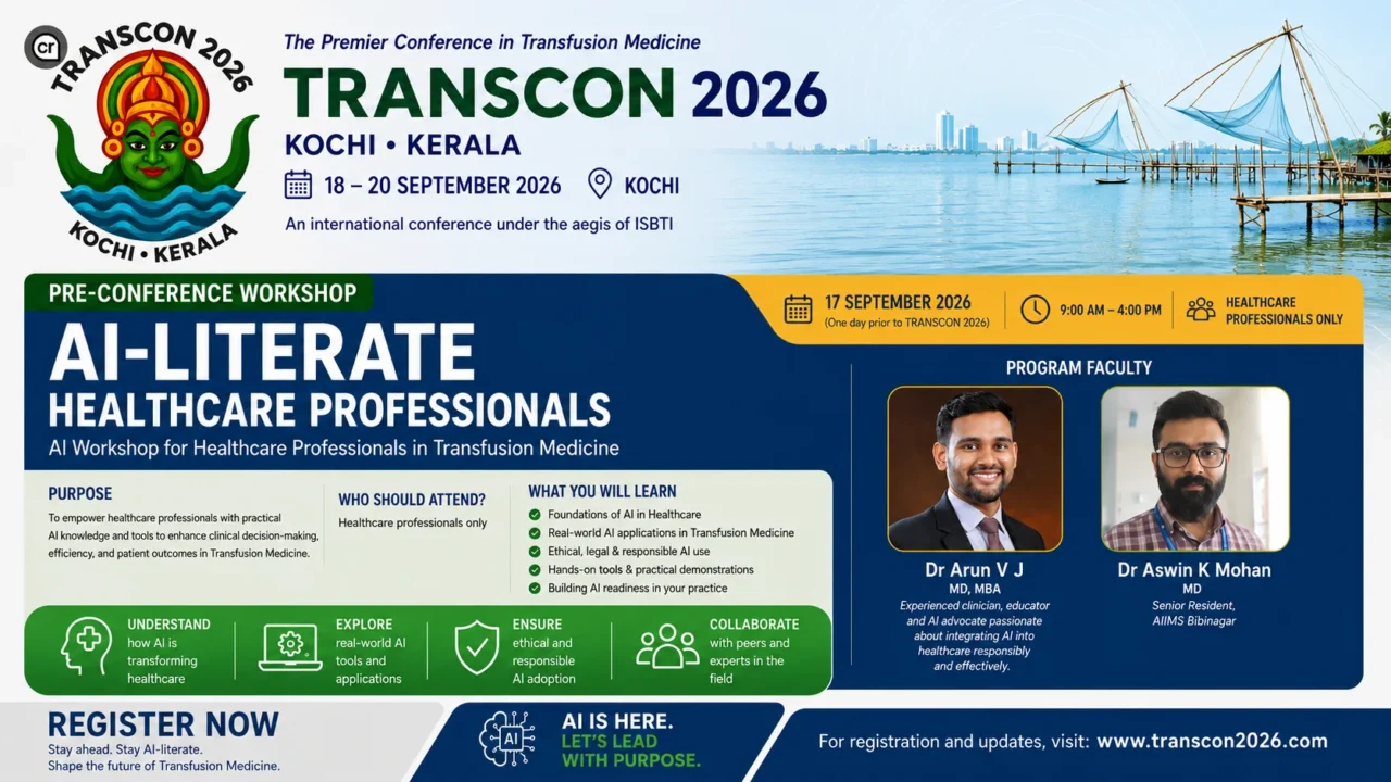 Arun V. J.: Bringing Generative AI to India’s Largest Transfusion Medicine Gathering