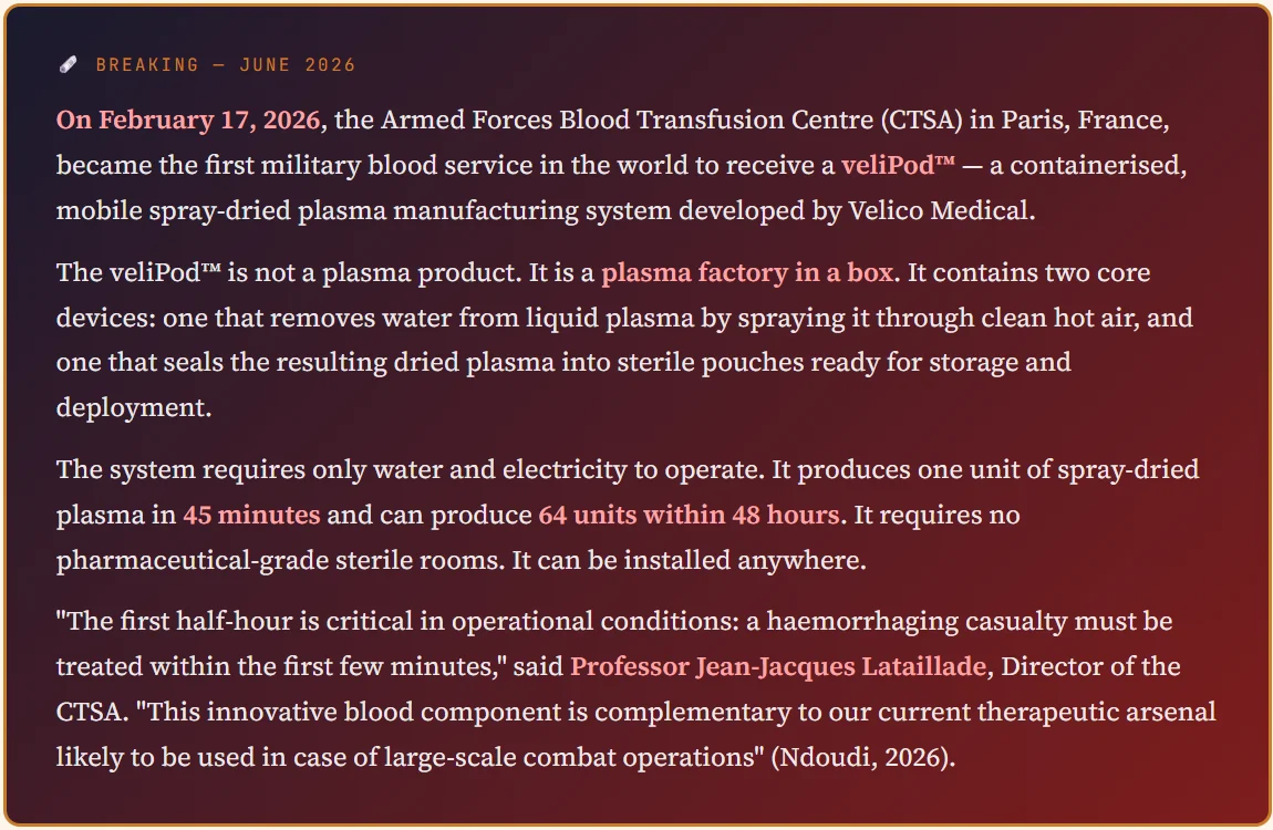 Reza Shojaei: Why Dried Plasma May Be the Most Important Plasma Innovation in Decades