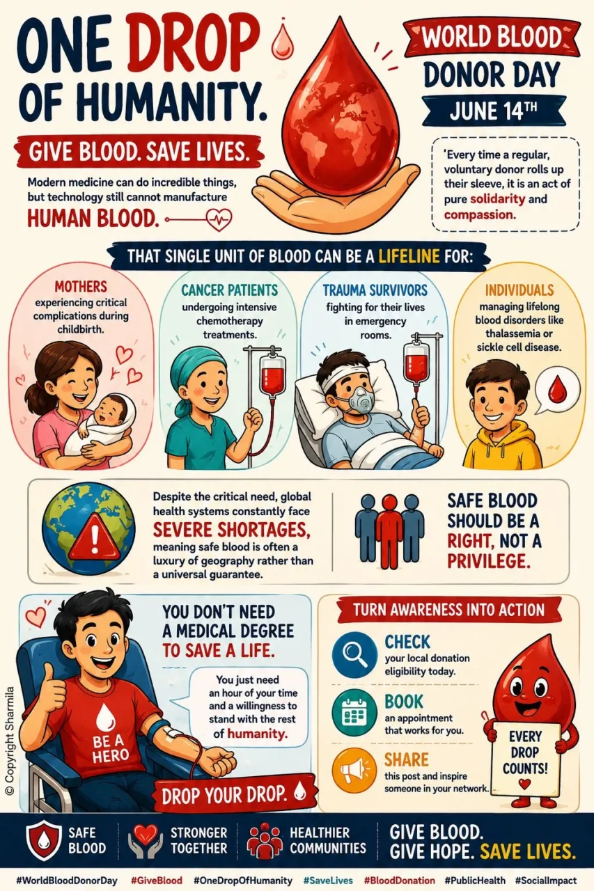 Sharmila Manian: One Drop of Humanity - Give Blood and Save Lives on June 14 1 Sharmila Manian: One Drop of Humanity - Give Blood and Save Lives on June 14