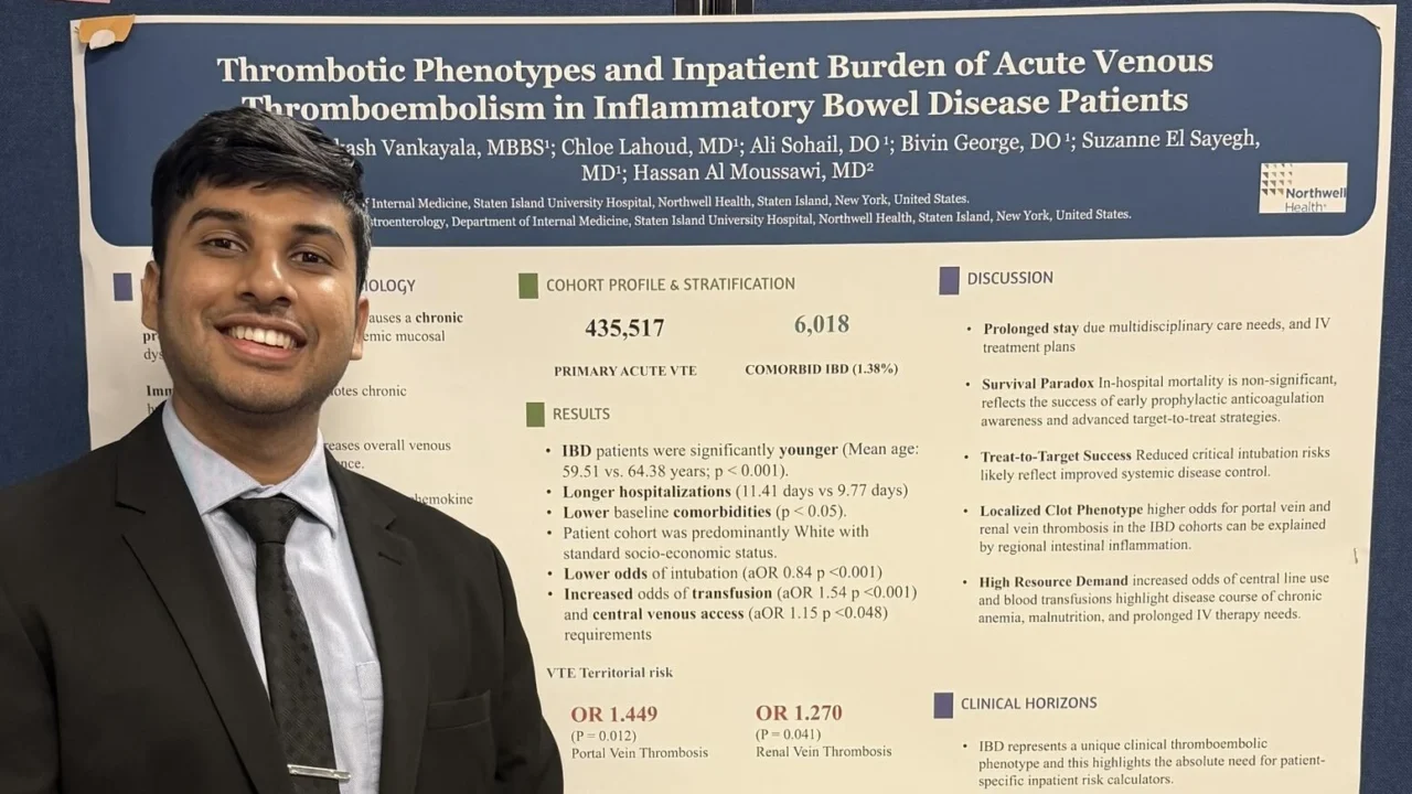 Uday Sankar Akash Vankayala: Key Findings on IBD-Associated VTE Phenotypes and Inpatient Burden