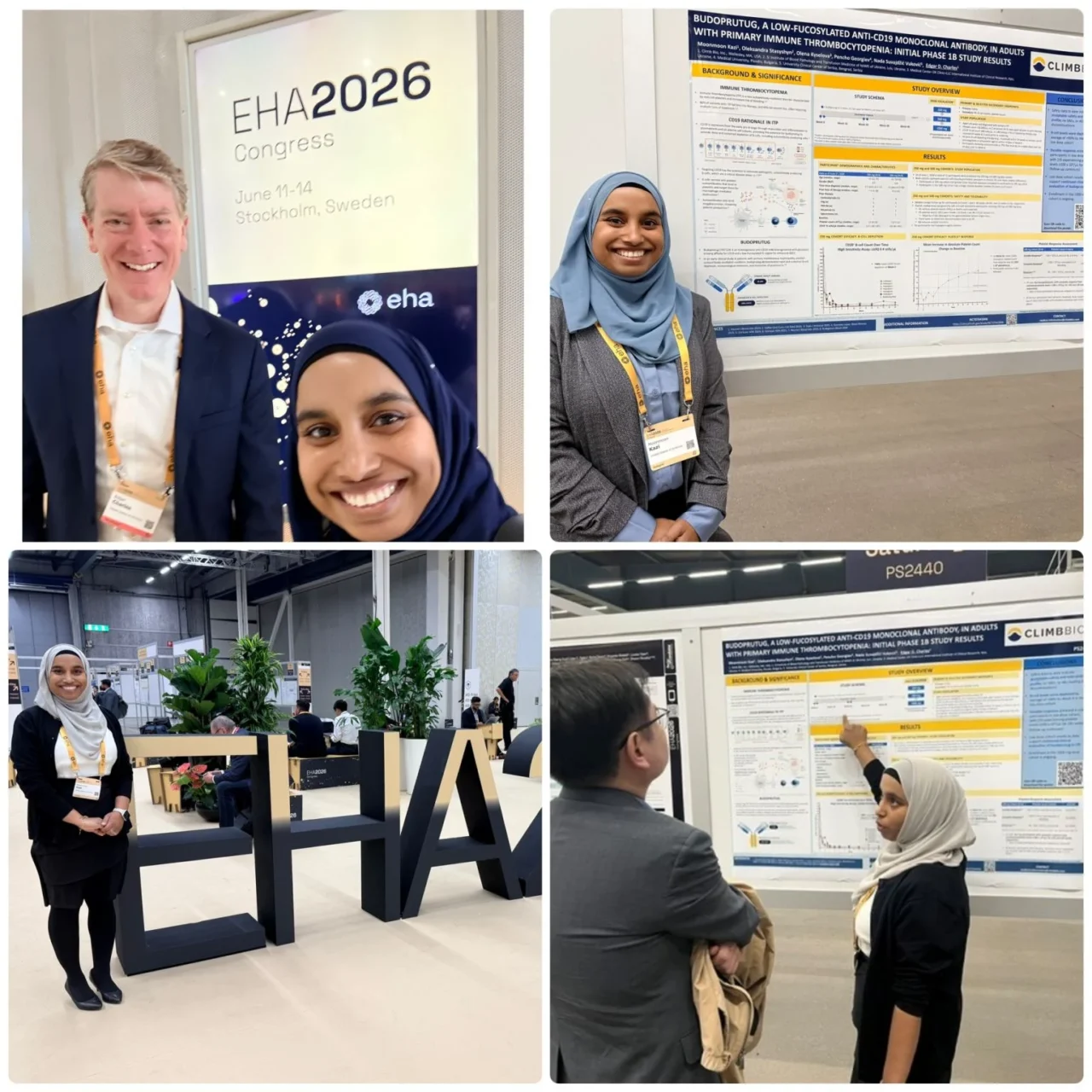 Moonmoon Kazi: Climb Bio Presents Phase 1b ITP Trial Data at EHA 2026