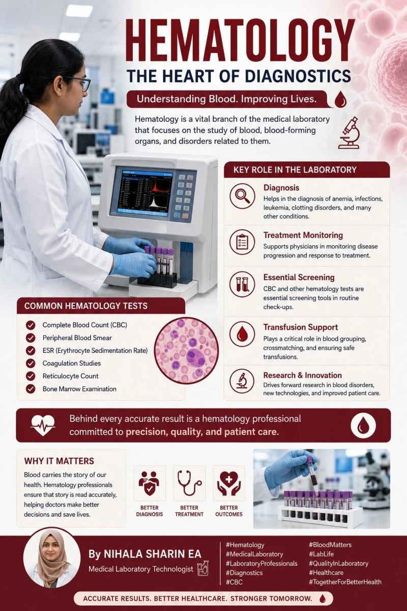 Nihala Sharin E A: The Vital Role of Hematology in the Medical Laboratory