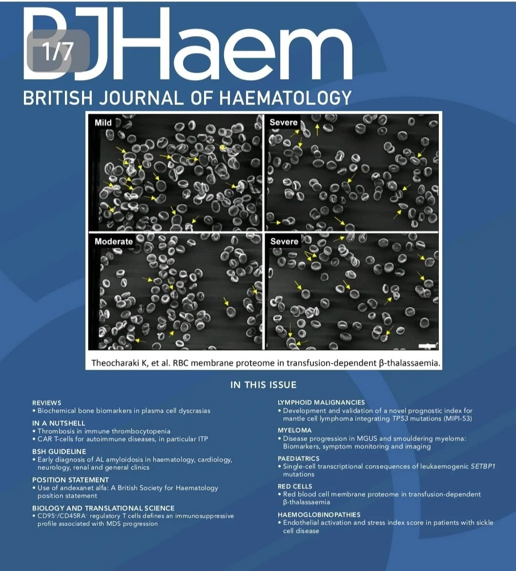 Sophia Delicou: Featured on the Cover of the British Journal of Haematology