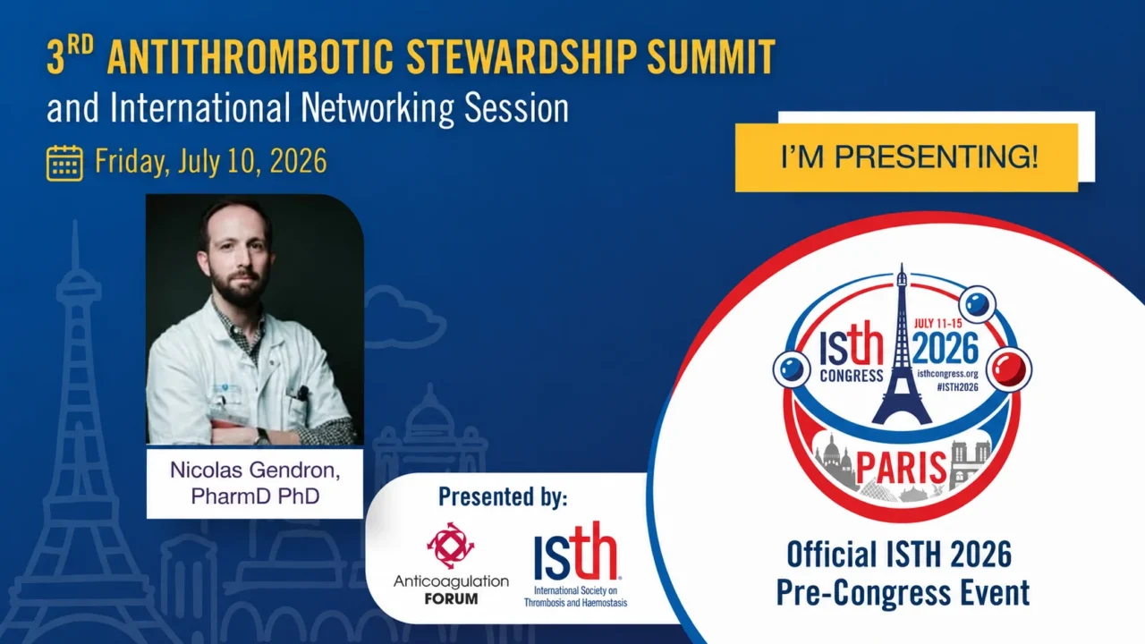 Nicolas Gendron: Join the Conversation on Antithrombotic Stewardship at ISTH 2026 1 Nicolas Gendron: Join the Conversation on Antithrombotic Stewardship at ISTH 2026