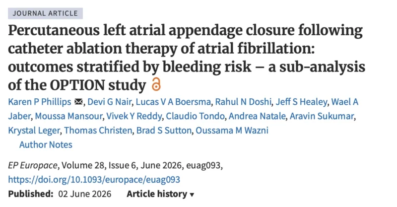 Karen Phillips: Surprisingly High Cumulative Clinical Bleeding Events In Post-Ablation AF Patients