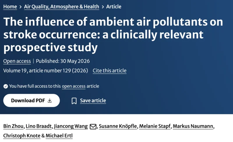 Michael Ertl: Air Pollution and Stroke - Which Patients Are Particularly at Risk?