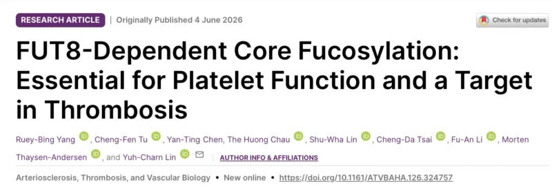 Morten Thaysen Andersen: Platelet Glycobiology and The Importance of FUT8 for Platelet Function