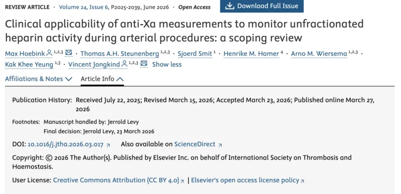 Evaluating Anti-Xa Targets and Outcomes in Arterial Interventions - JTH
