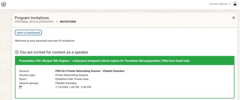 Ganesh Mohan: Thrilled to Present My Work on Thrombotic Microangiopathy at ISTH Paris 2026 1 Ganesh Mohan: Thrilled to Present My Work on Thrombotic Microangiopathy at ISTH Paris 2026