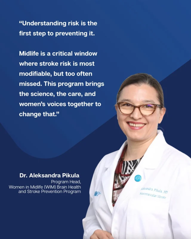 Aleksandra Pikula: Canada’s First Women in Midlife Brain Health and Stroke Prevention Program Is Officially Launched