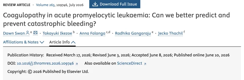 Jecko Thachil: Can We Predict and Prevent Bleeding in APL? 1 Jecko Thachil: Can We Predict and Prevent Bleeding in APL?