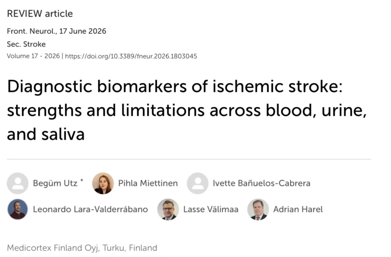 Adrian Harel: Medicortex’s Review on Diagnostic Biomarkers of Ischemic Stroke Is Live Now 1 Adrian Harel: Medicortex’s Review on Diagnostic Biomarkers of Ischemic Stroke Is Live Now