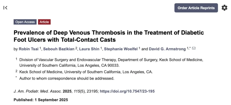 David Armstrong: Healing Ulcers Fast with Low Thrombosis Risk with Total-Contact Casts 1 David Armstrong: Healing Ulcers Fast with Low Thrombosis Risk with Total-Contact Casts