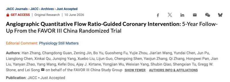 Ney Carter Borges: FAVOR III China Demonstrates a 37% Reduction in Myocardial Infarction with QFR Guidance