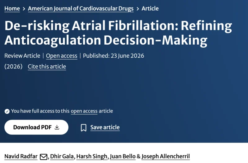 Navid Radfar: Moving Beyond CHA₂DS₂-VASc and De-Risking Atrial Fibrillation