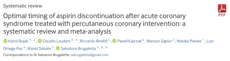Salvatore Brugaletta: Is Twelve Months of DAPT Still Too Long After ACS?