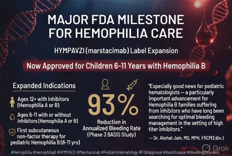 Akshat Jain: Marstacimab Gets FDA Expension for Children with Hemophilia B 1 Akshat Jain: Marstacimab Gets FDA Expension for Children with Hemophilia B
