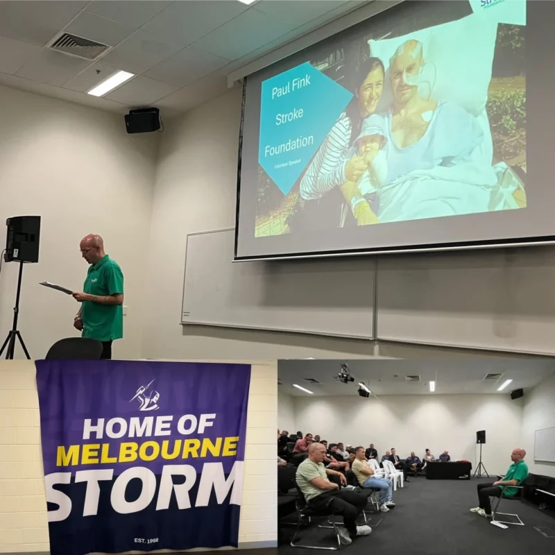 Bringing Conversations About Stroke and Men’s Health to the Melbourne Storm Community - Stroke Foundation