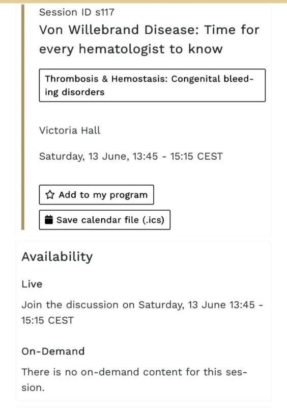Omid Seidizadeh: Honored to Present on Advances in VWD Management at EHA 2026 1 Omid Seidizadeh: Honored to Present on Advances in VWD Management at EHA 2026