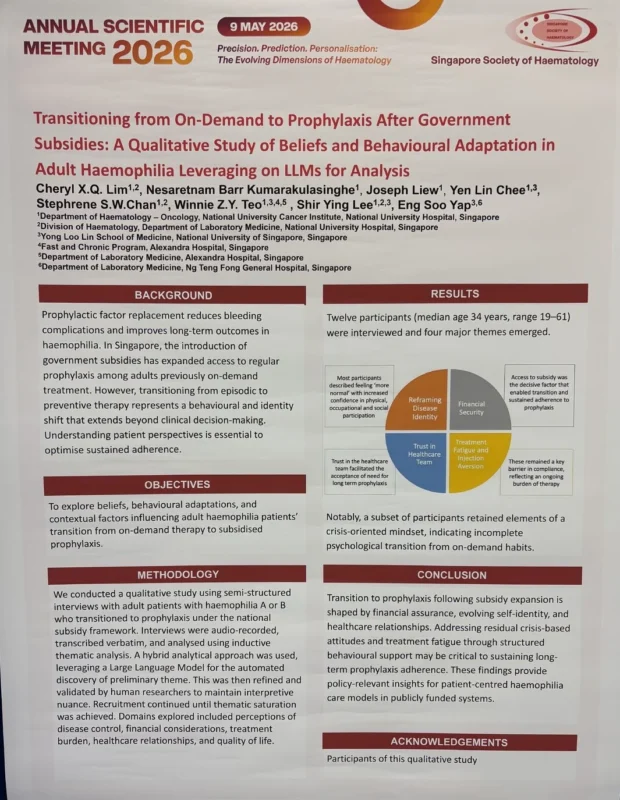 Hang Le: Singapore Study Reinforces the Need to Tackle the ''Resilience Burden'' in Haemophilia 1 Hang Le: Singapore Study Reinforces the Need to Tackle the ''Resilience Burden'' in Haemophilia